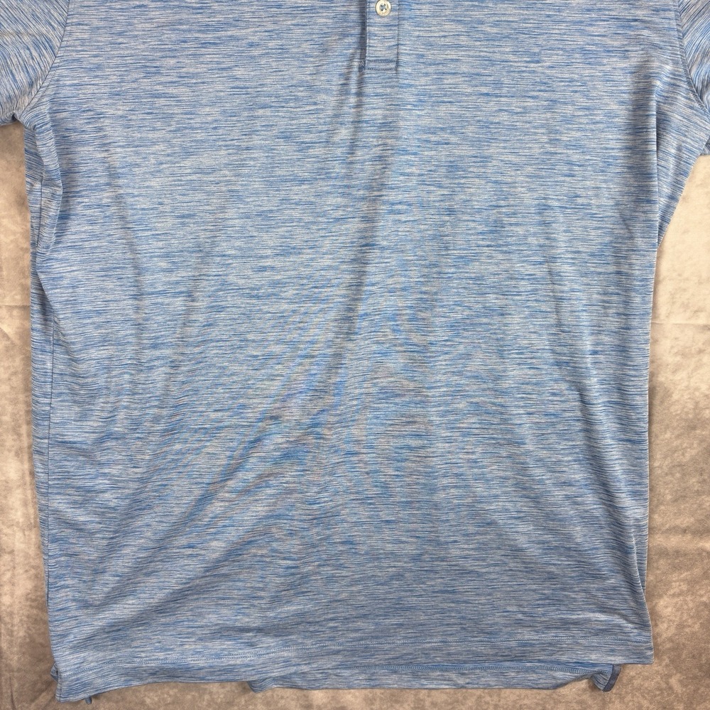 Johnnie-O Polo Shirt Lot (2) Mens L White Blue Floral Feather Performance Preppy - Picture 11 of 16